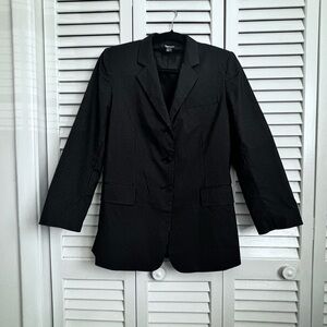 DKNY Black Pinstripe Tailored Blazer